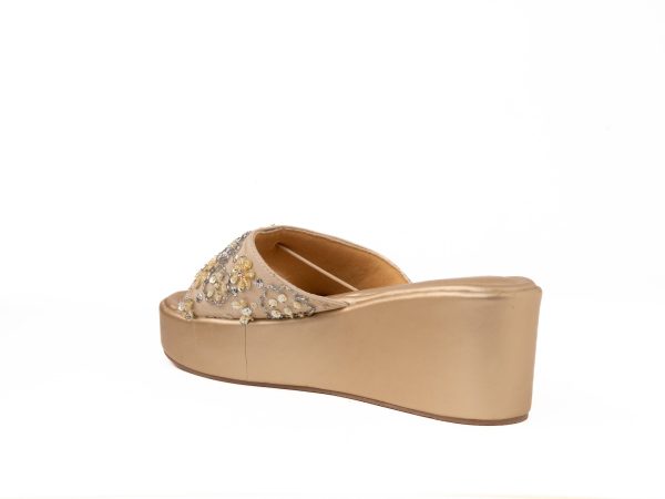 Raahi Soles- Champagne Gold Platform