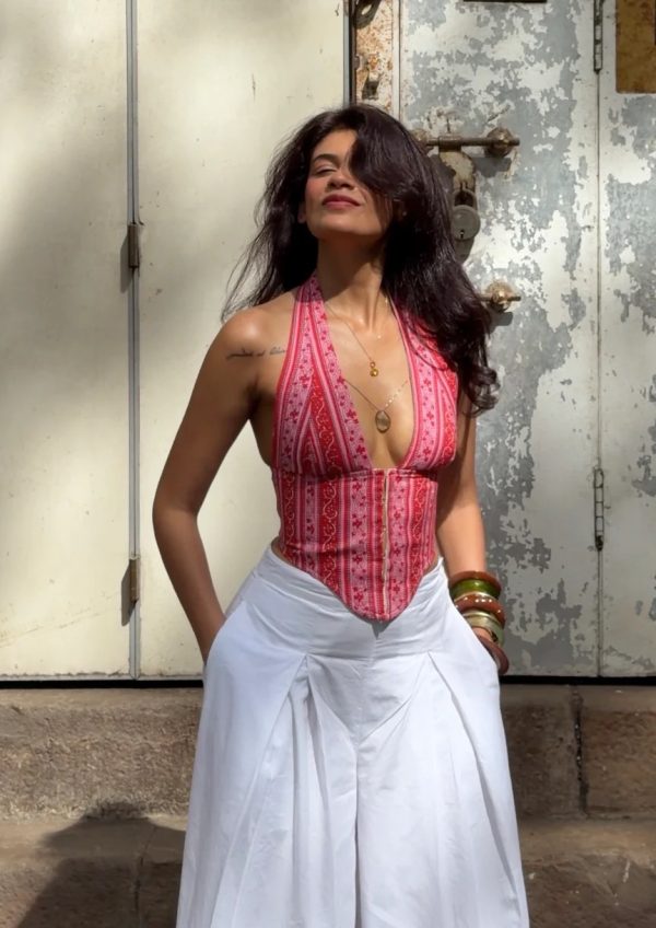 Jamun Soda- Aaila! Halter Top | Handblock Cotton Prints