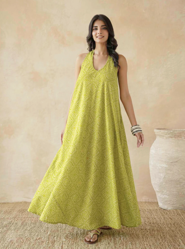 Good Hand- Cotton Printed Aline Moana Dress