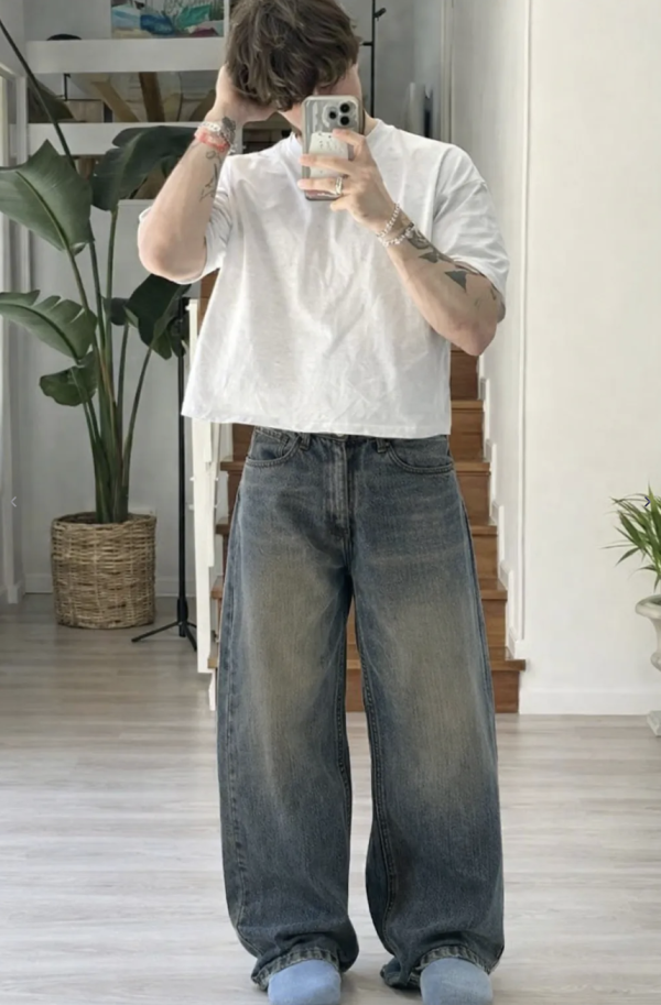 Off Duty- Blue Screen Super Baggy Jeans