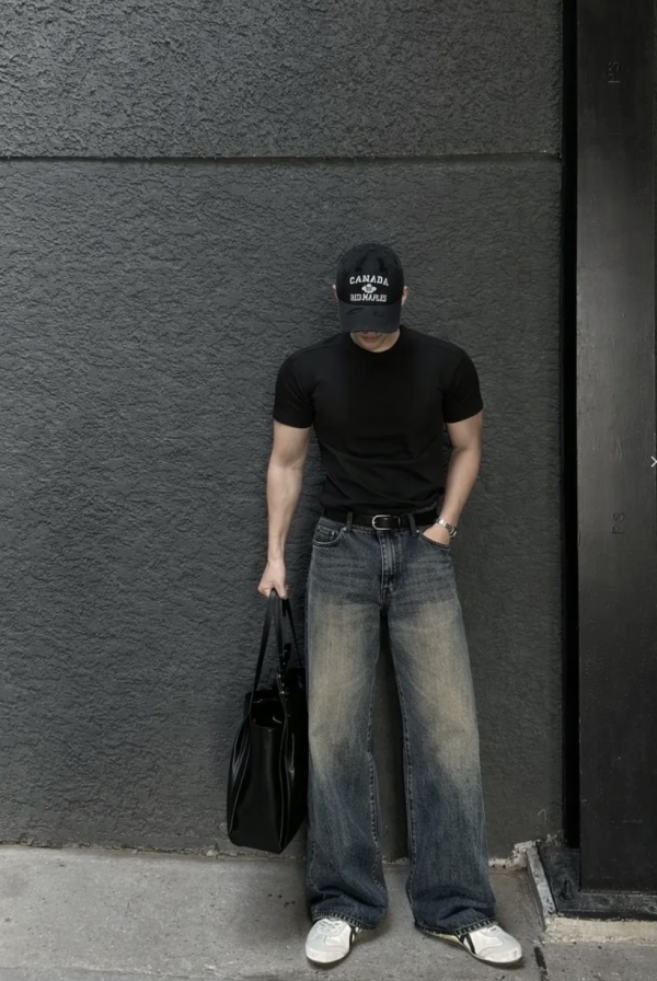 Off Duty- Blue Screen Super Baggy Jeans