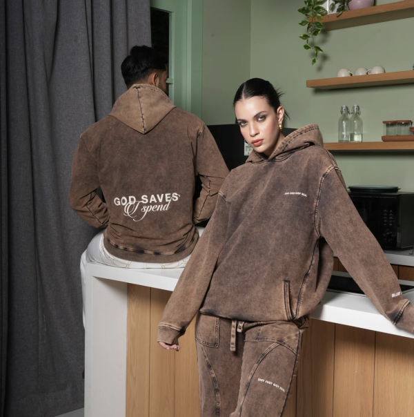 Blue Brew- GOD SAVES BROWN HOODIE