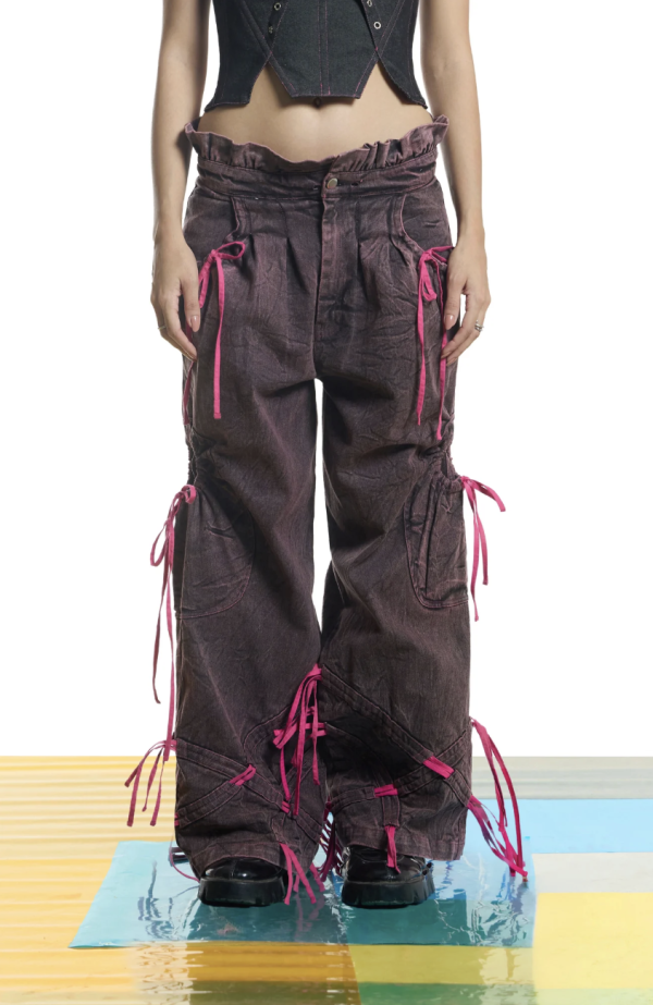 THNWHN- Mauve Paperbag Denim