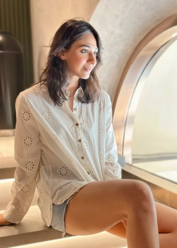 Nanaki- Hakoba Cream Cotton Shirt