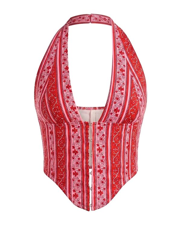 Jamun Soda- Aaila! Halter Top | Handblock Cotton Prints