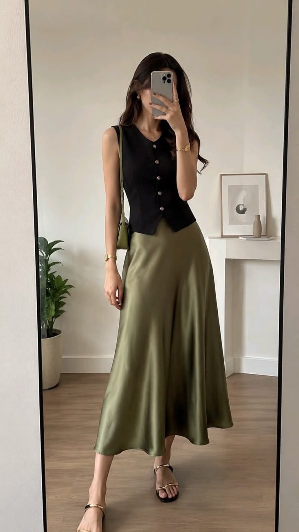 Satin Silk Skirt