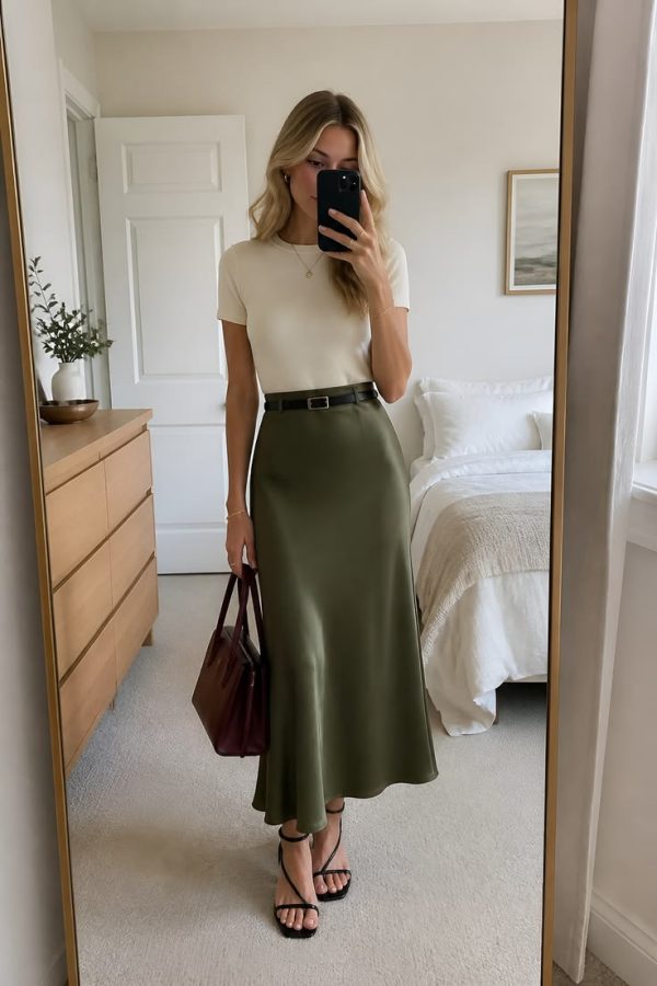 Satin Silk Skirt