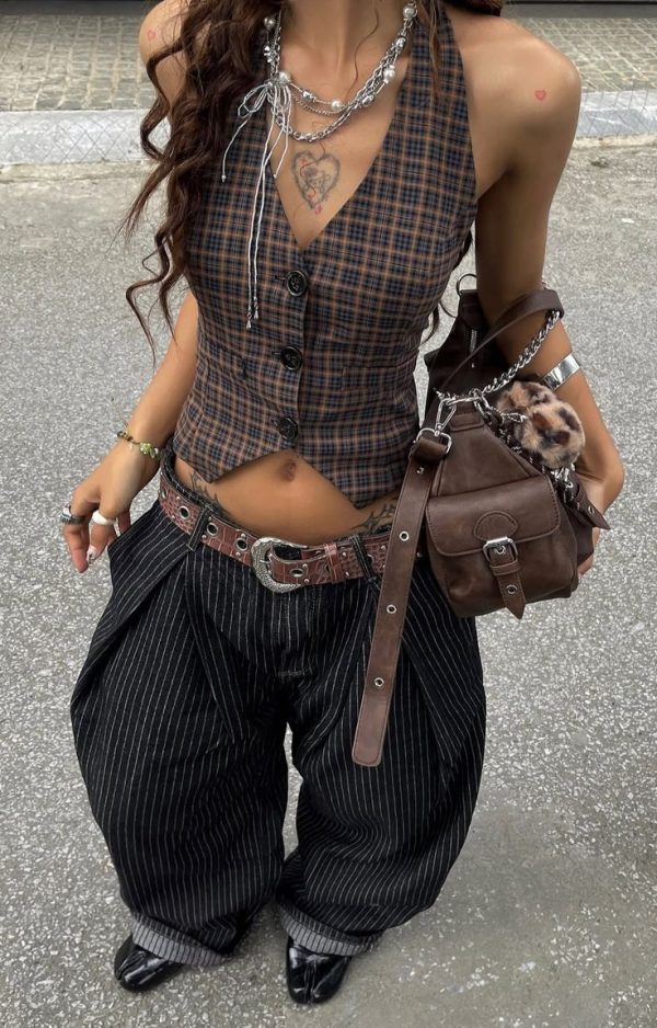 Downtown Checkered Vest